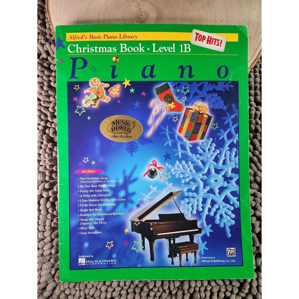 Alfred's Christmas Book Level 1B Basic Piano Library Top Hits Series with Duets